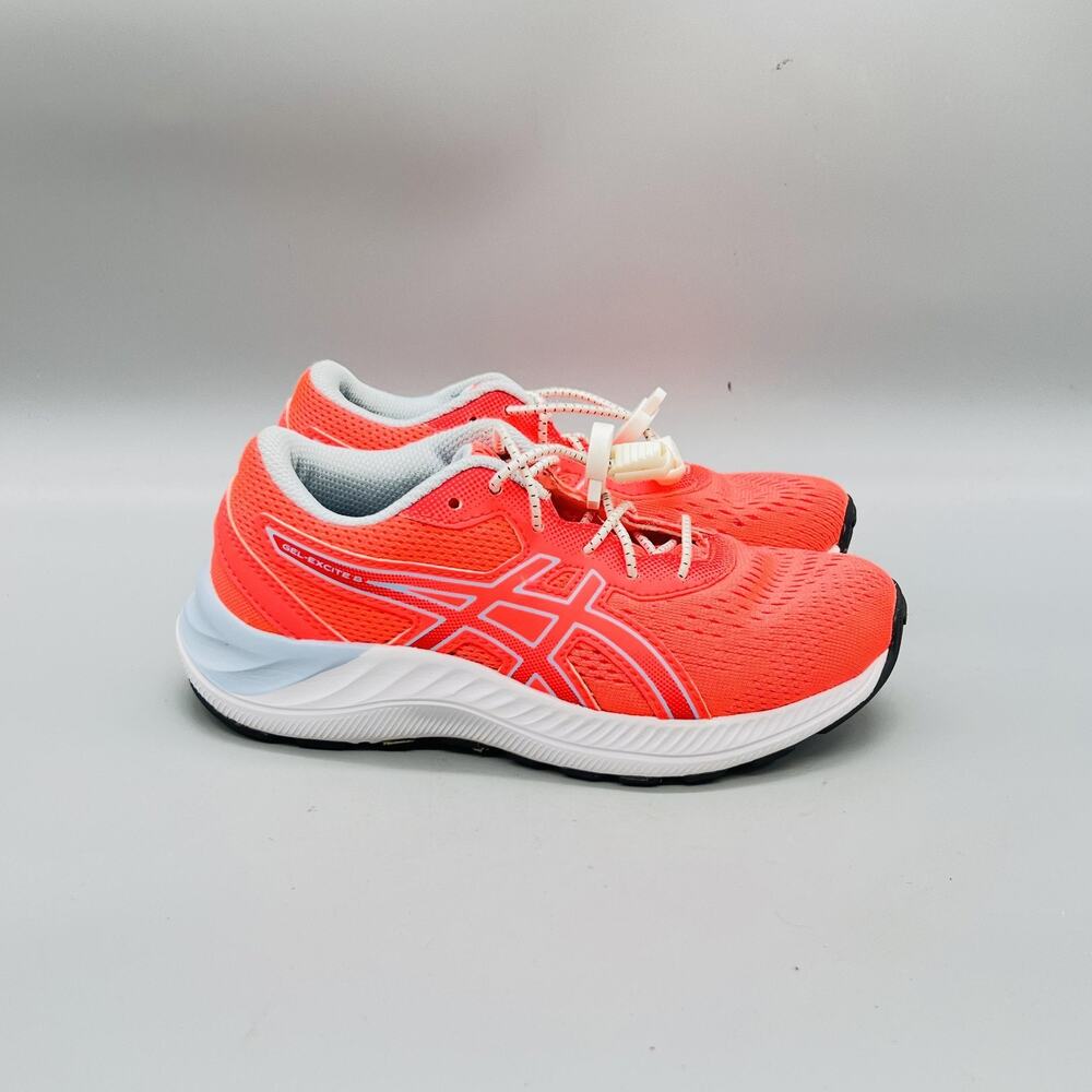 ASICS Shoes Girls 1 Red Mesh Gel-Excite 8 Running Athletic Casual Sneakers
